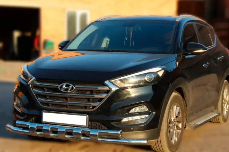 Передній захист Shark (нерж) для Hyundai Tucson TL 2016–2021