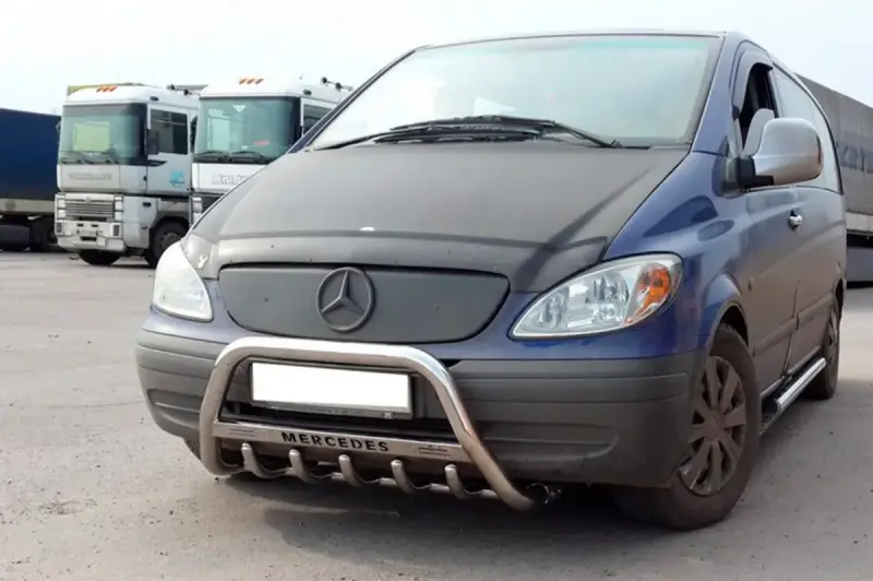 Кенгурятник WT003/004 (нерж.) для Mercedes-Benz Viano 2004–2014