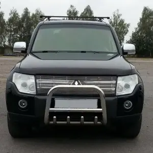 Кенгурятник QT006 (нерж.) для Mitsubishi Pajero Wagon III 1999–2006