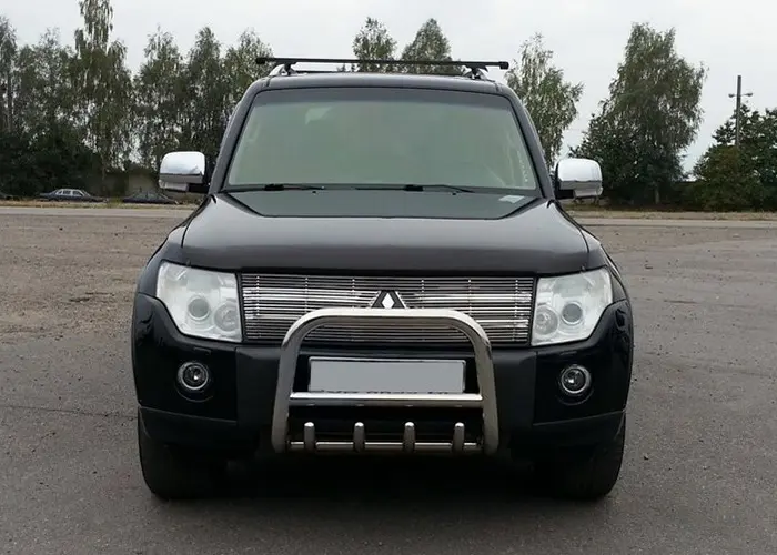 Кенгурятник QT006 (нерж.) для Mitsubishi Pajero Wagon III 1999–2006