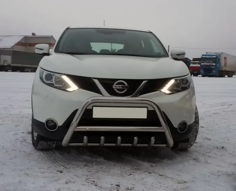 Кенгурятник WT003 (нерж) для Nissan Qashqai 2014–2021