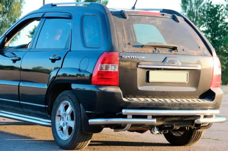 Задня дуга AK007 (нерж.) для KIA Sportage 2004–2010