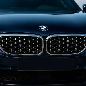 Ніздрі Diamond Silver V1 (2017-2020, хром окантовка) для BMW 5 серія G30/G31 2017–2023