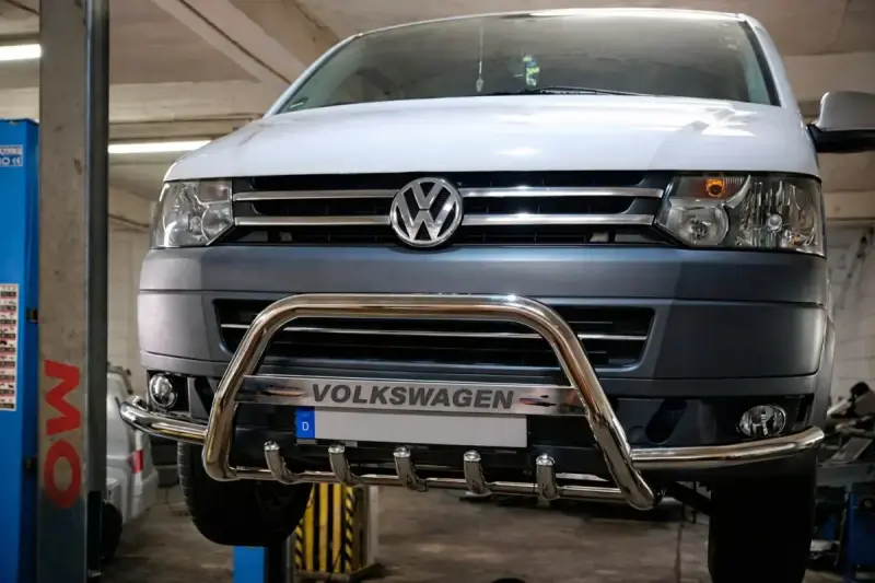 Кенгурятник WT004ST (нерж) для Volkswagen T5 2010–2015
