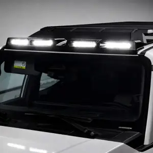 Козирьок лобовога скла з LED, (Білий) для Toyota Land Cruiser Prado 250 2023–