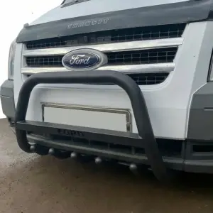 Кенгурятник WT004 Black (нерж) для Ford Transit 2000–2014
