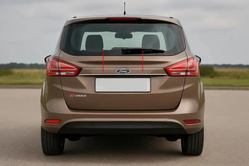 Хром планка над номером (нерж.) для Ford B-Max 2012–2017