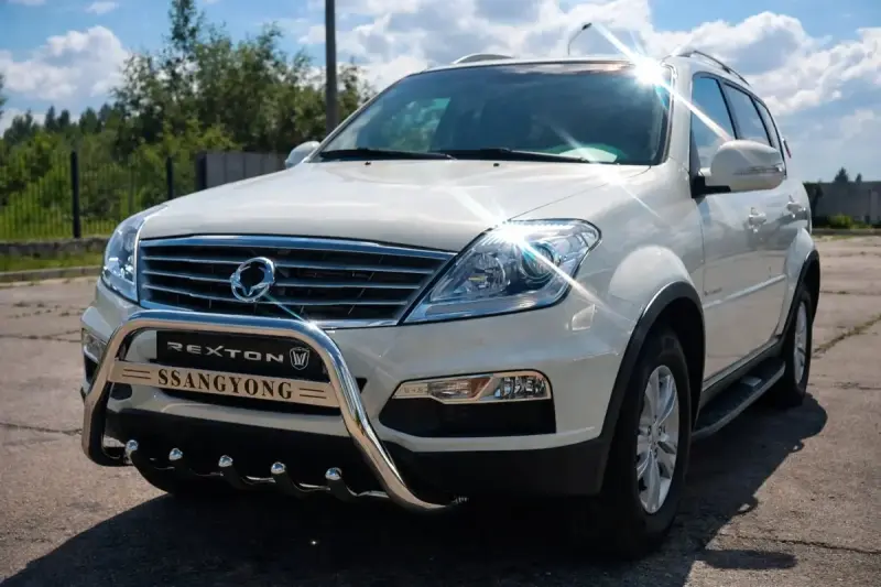 Кенгурятник WT004 (нерж) для SsangYong Rexton I 2001–2017