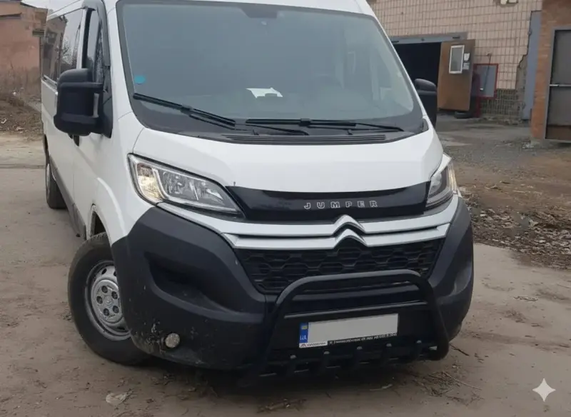 Передня дуга WT003 Black (нерж.) для Peugeot Boxer 2006–2025