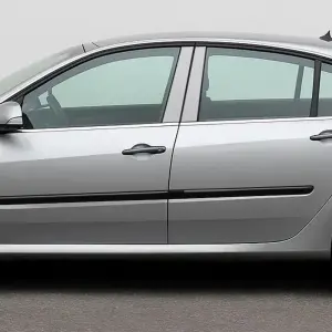Молдинг дверних стійок (4 шт, нерж.) для Renault Laguna 2007–2015