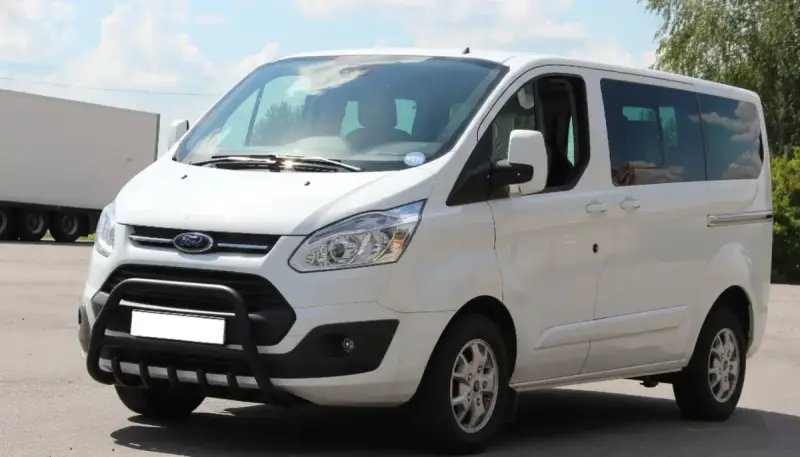 Кенгурятник WT003 Black (нерж) для Ford Custom 2013–2022