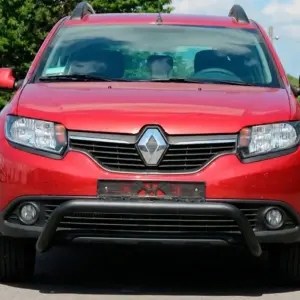Передня дуга WT007 Black (нерж.) для Dacia Sandero 2013–2020