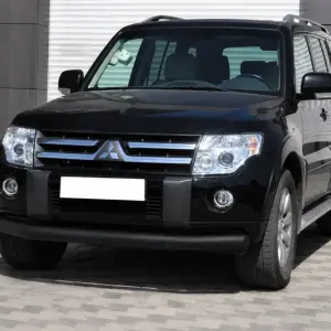 Передній захист ST008 Black (нерж.) для Mitsubishi Pajero Wagon III 1999–2006