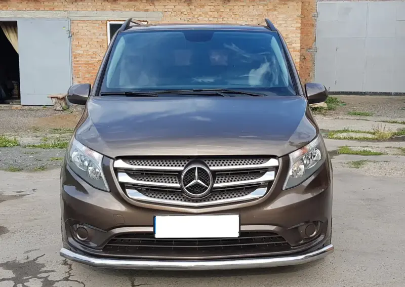 Передній захист ST008 (нерж.) для Mercedes-Benz Vito/V-class W447 2014–