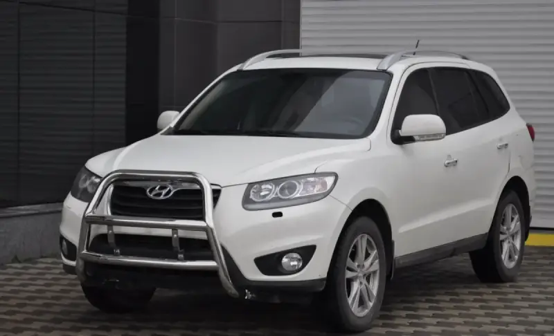 Кенгурятник WT018 (нерж.) для Hyundai Santa Fe 2 2006–2012