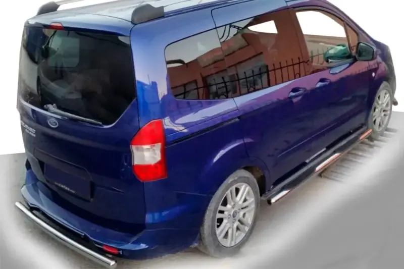 Бічні труби (2 шт., нерж) для Ford Courier 2014–2023