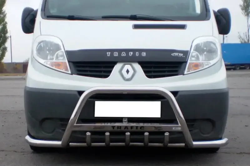 Кенгурятник з вусами Exclusive (нерж.) для Renault Trafic 2001–2015
