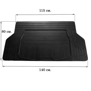 Універсальний килимок багажника S 140x80cm (Stingray, гума)