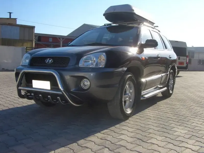 Кенгурятник WT003 (нерж.) для Hyundai Santa Fe 1 2000–2006