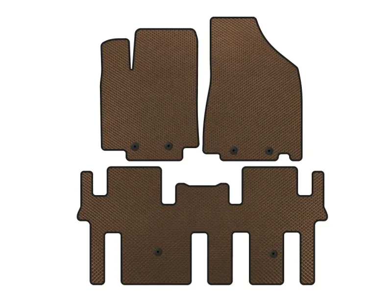 Килимки EVA (2 ряди, Коричневий) для Nissan Pathfinder R52 2012–2021