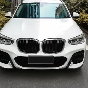 Ніздрі M-Look (2018-2021, чорний глянець з хром окантовкою) для BMW X3 G01 2018–