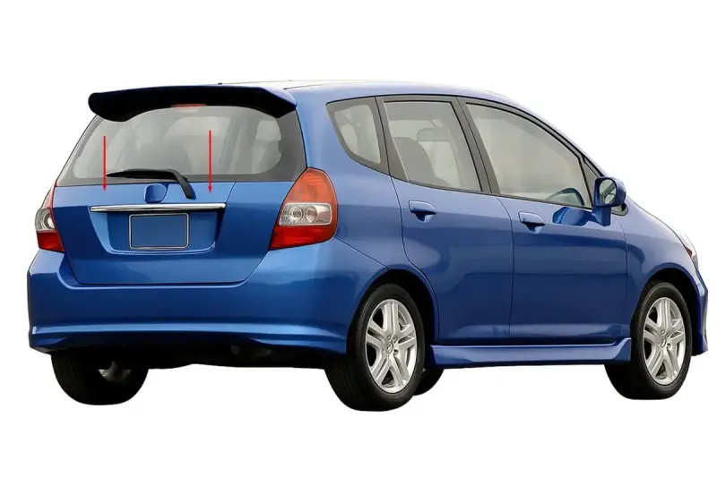 Хром планка над номером (нерж) для Honda FIT/Jazz 2002–2008