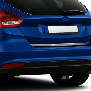 Кромка багажника 2015-2017 (Хетчбек, нерж) для Ford Focus III 2011–2017