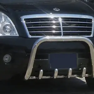 Кенгурятник QT006 (нерж) для SsangYong Rexton I 2001–2017