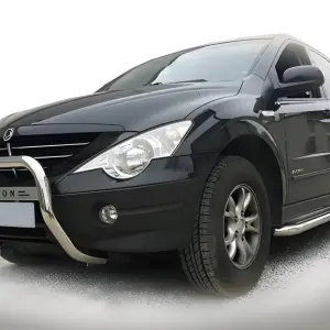 Кенгурятник WT005 (нерж) для SsangYong Action 2005–2018