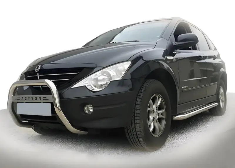 Кенгурятник WT005 (нерж) для SsangYong Action 2005–2018