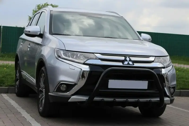 Кенгурятник WT003 Black (нерж.) для Mitsubishi Outlander 2012–2021
