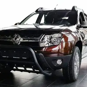 Кенгурятник без напису WT003 Black (нерж.) для Dacia Duster 2008–2018