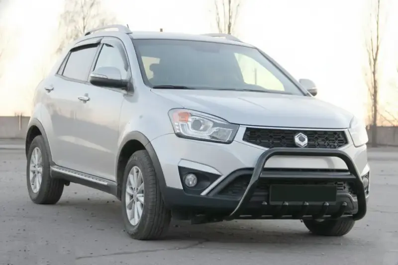 Кенгурятник WT003 Black (нерж.) для SsangYong Korando 2010–2019