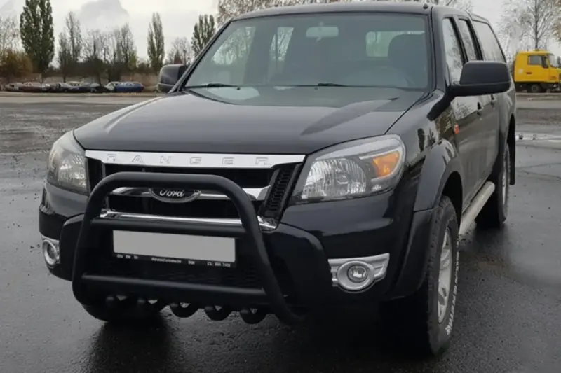 Кенгурятник QT008 Black (нерж) для Ford Ranger 2007–2011