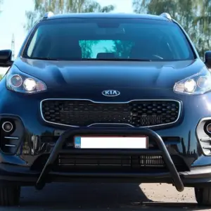 Кенгурятник WT023 Black (нерж) для KIA Sportage 2015–2021