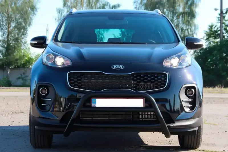 Кенгурятник WT023 Black (нерж) для KIA Sportage 2015–2021