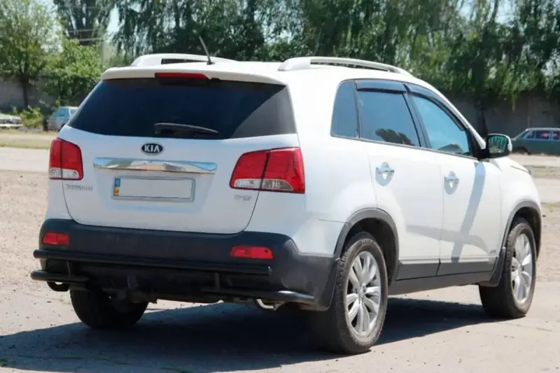 Задня дуга AK003-2 Black (нерж.) для KIA Sorento II XM 2009–2014