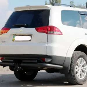 Задній захист AK003-Special Black (2 шт., нерж) для Mitsubishi Pajero Sport 2008–2015