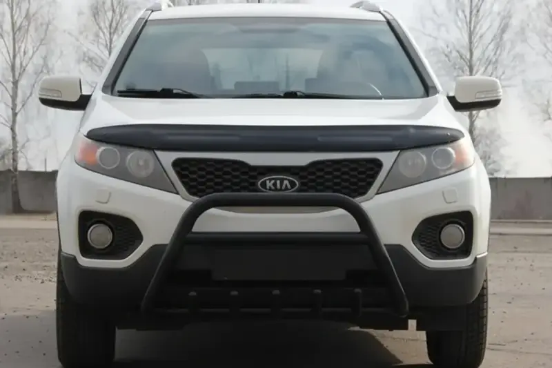 Кенгурятник WT003 Black (нерж.) для KIA Sorento II XM 2009–2014