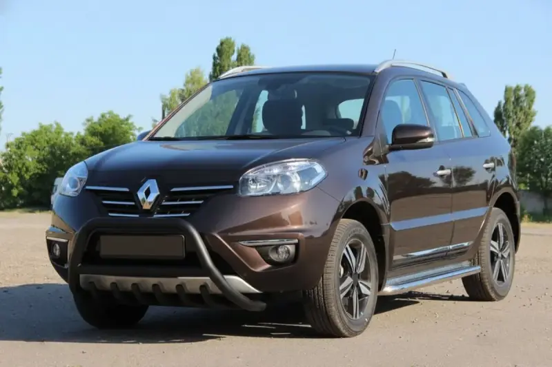 Кенгурятник WT003 Black (нерж.) для Renault Koleos 2008–2016