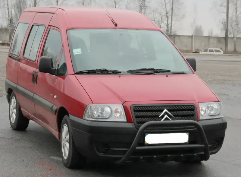 Кенгурятник WT003 Black (нерж) для Fiat Scudo 1996–2007