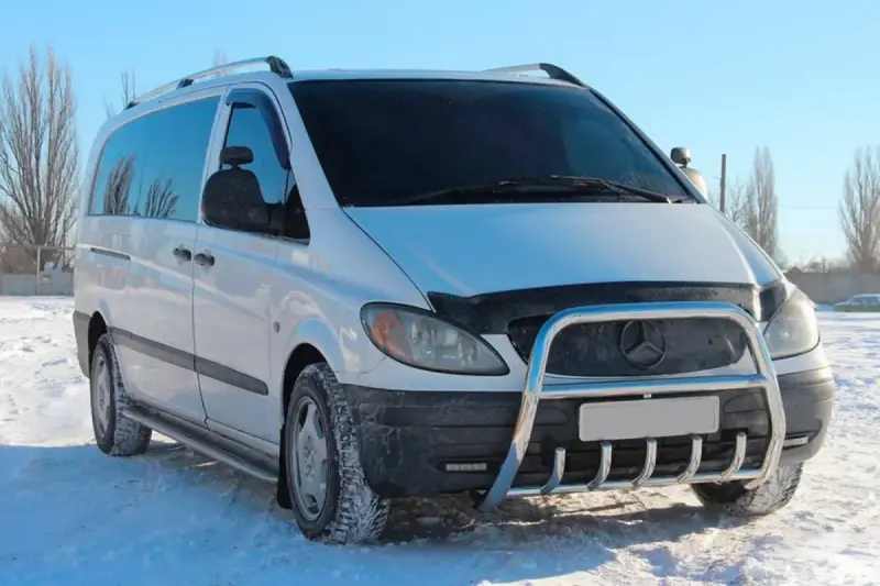 Кенгурятник XL-WT025 (нерж.) для Mercedes-Benz Vito W639 2004–2014