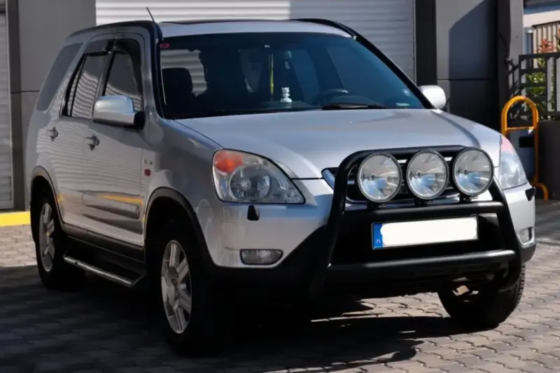 Кенгурятник WT018 Black (нерж.) для Honda CRV 2001–2006