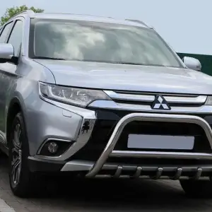 Кенгурятник WT003 (нерж.) для Mitsubishi Outlander 2012–2021