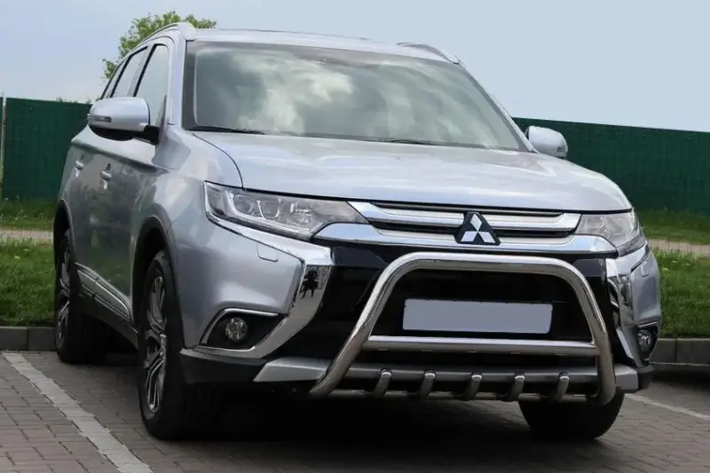 Кенгурятник WT003 (нерж.) для Mitsubishi Outlander 2012–2021