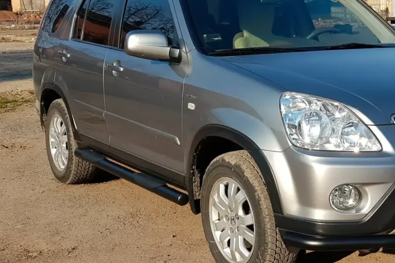Бічні труби Black (2 шт., нерж) для Honda CRV 2001–2006