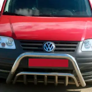 Кенгурятник WT002 (діаметр 60 мм, нерж) для Volkswagen Caddy 2010–2015