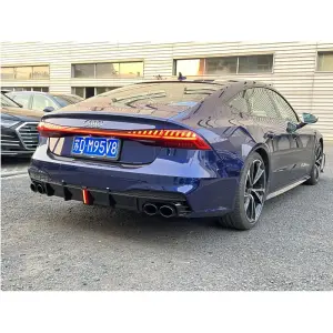 Задній дифузор з насадками S-Style для Audi A7 2018–
