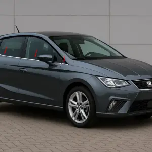 Окантовка вікон (4 шт, нерж) для Seat Ibiza 2017–