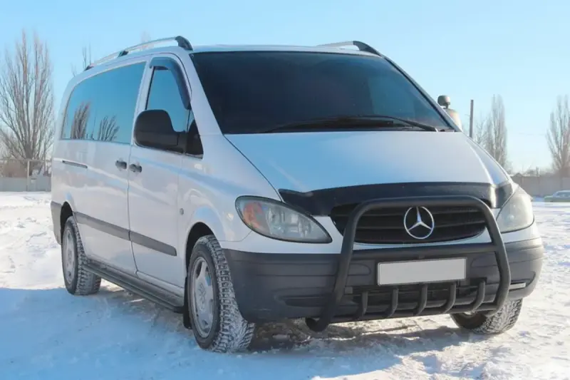 Кенгурятник XL-WT025 Black (нерж.) для Mercedes-Benz Vito W639 2004–2014